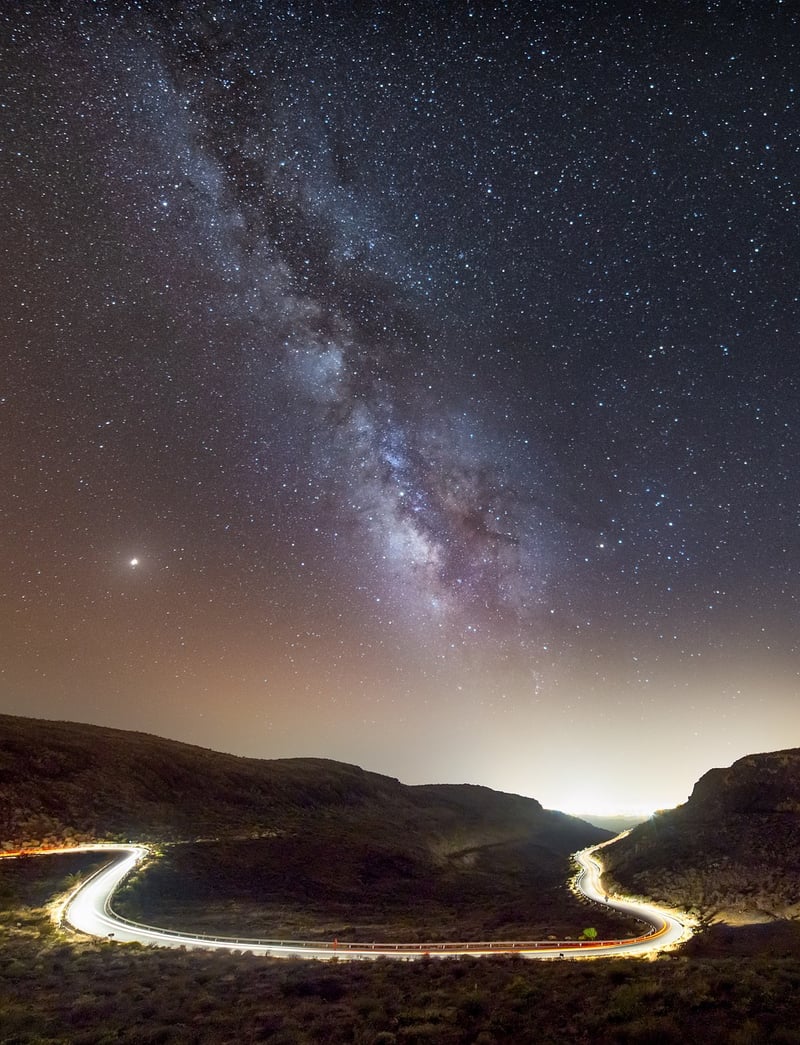 Night Sky over Mountains